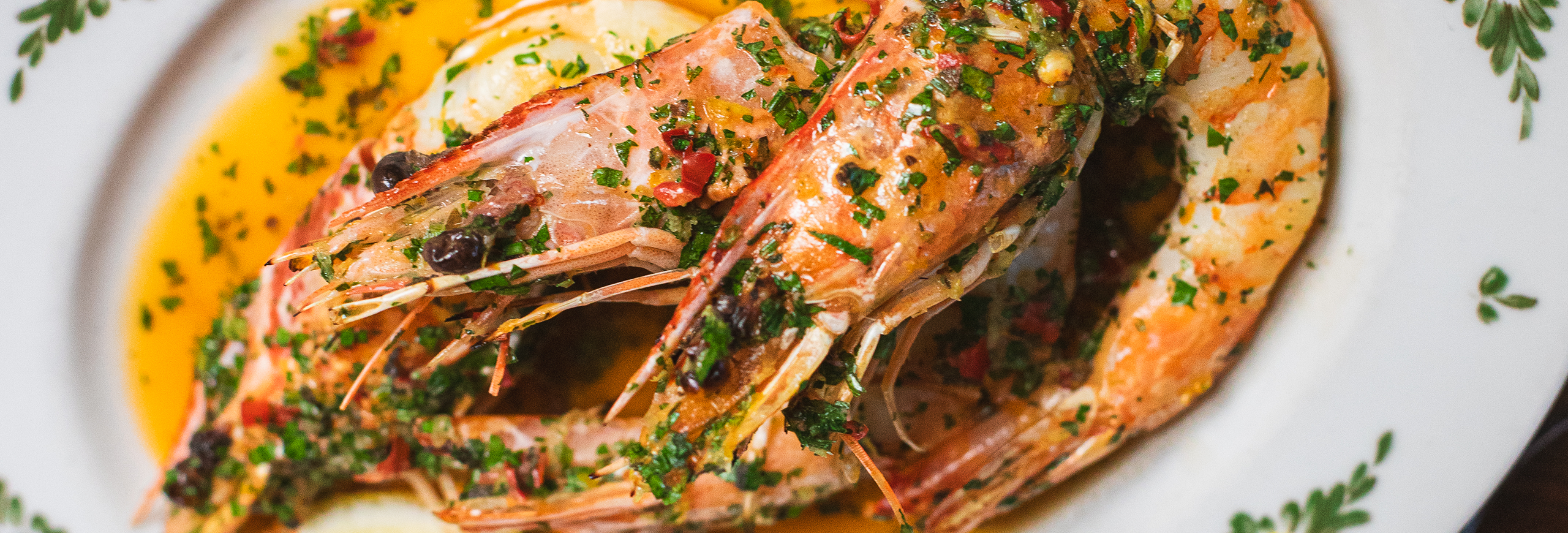 gambero - seared prawn with calabrian chili butter and lemon