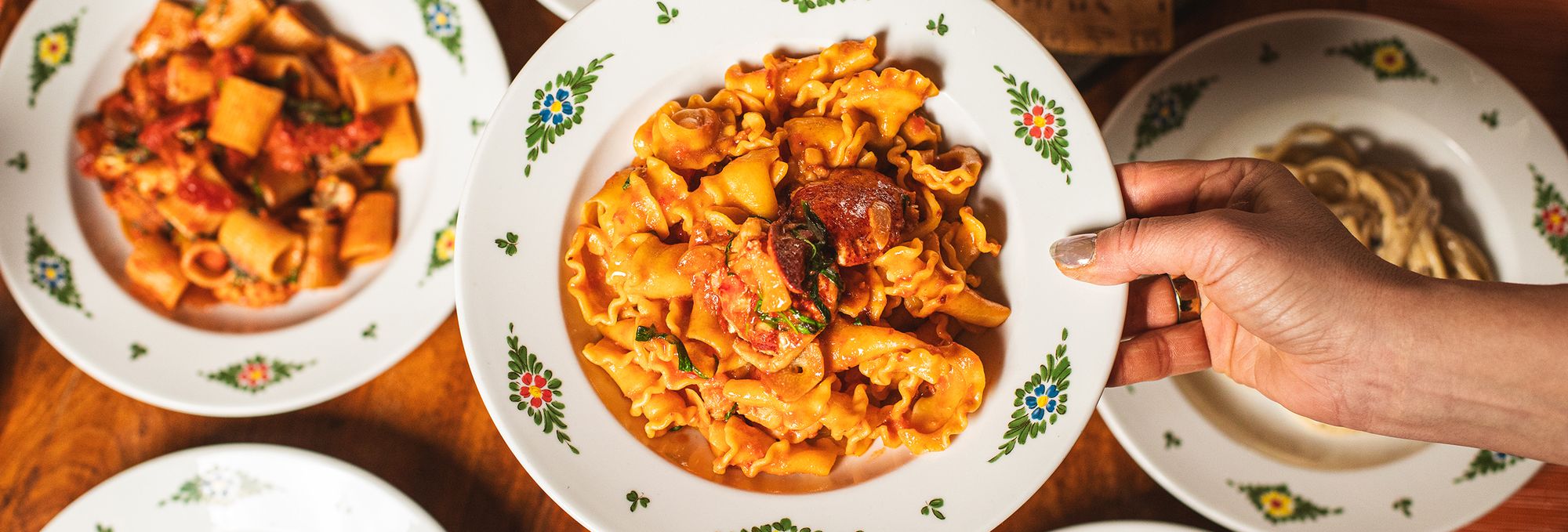 torchia, handmade pasta with lobster